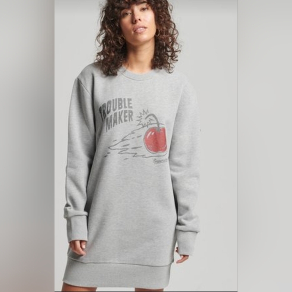 Superdry Dresses & Skirts - Superdry Vintage Crossing Lines Sweatshirt Dress, size US 8